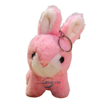 2.5" Plush Keychain Simulation Key Tag - Rabbit