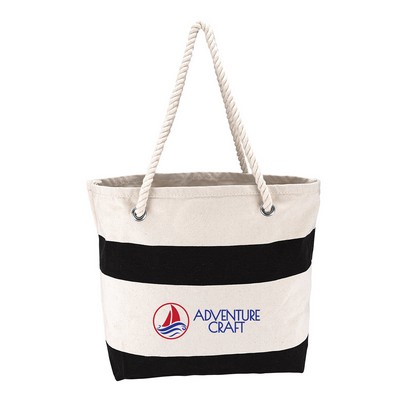 Cotton Resort Tote Bag with Rope Handle