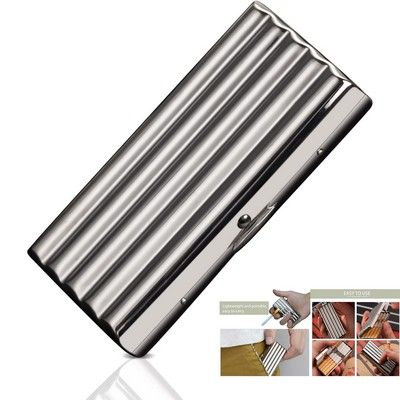 Creative Thin Portable Stainless Steel Pocket Carrying Cigarette Box