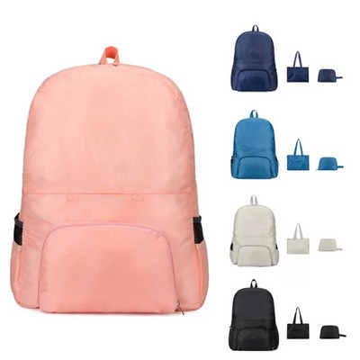 Foldable Polyester Changeable Backpack Waterproof Bag