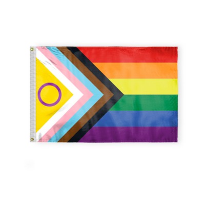 2 ' x 3 ' 1ply Polyester Intersex Progressive Pride Flag