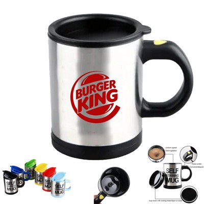 Blendmaster Self-Stirring Stainless Steel Coffee Mug 13.5 Oz.