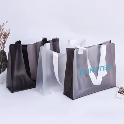 11.82 X 9.58 Inch Clear & Frosted PVC Tote Bag for Shopping