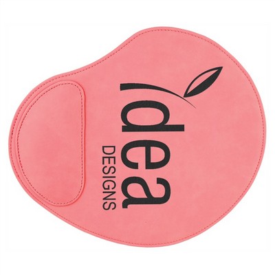 9" x 10 1/4" Pink Leatherette Mouse Pad