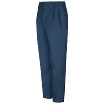 Red Kap™ Men's Pleated Front Cotton Pants - Navy Blue