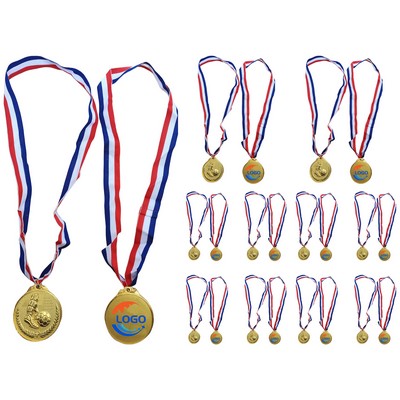 MOQ 50pcs Custom Zinc Medal With Lanyard