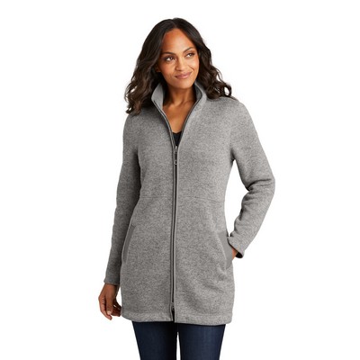 Port Authority® Ladies Arc Sweater Fleece Long Jacket