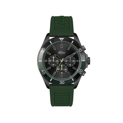 Lacoste™ Tie Breaker Gents Ionic Black Steel Watch w/Black Chrono Dial