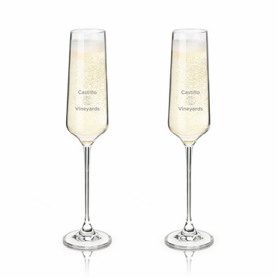 Reserve Inez Crystal Flute Glasses by Viski® (set of 4)