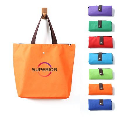 Waterproof Foldable Zipper Tote Bag