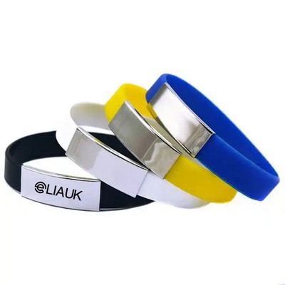 Medical Custom Engraved Silicone Sport ID Bracelet