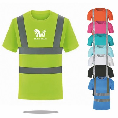 High Visibility Reflective Construction Safety T Shirt