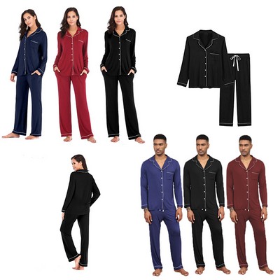 Modal Pajamas Two-Piece Soft PJs Sets For Men And Women