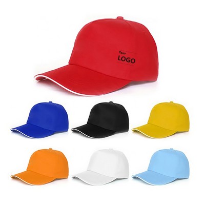 Cotton Sandwich Brim Baseball Cap