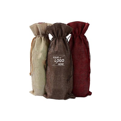 Natural Jute Wine Gift Bag