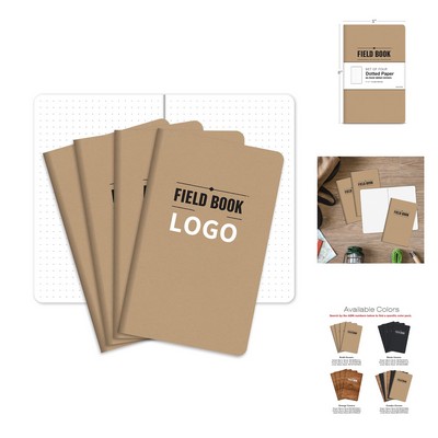 80 Pages 40 Sheets 5" x 8" Kraft Dot Graph Memo Book Field Notebook