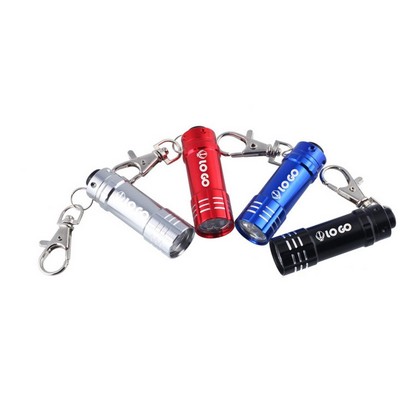 Aluminum Mini 3 LED Flashlights Keychain