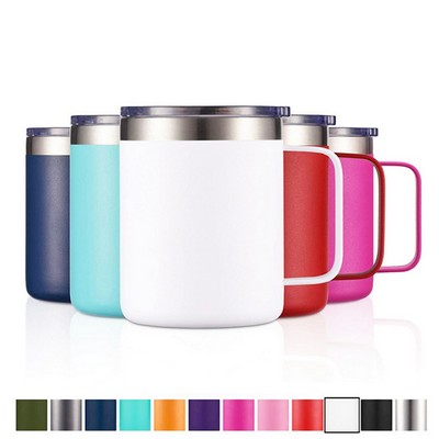 12oz Double-Insulated Stainless Steel Coffee Mug - Reusable Elegance for Your Brew