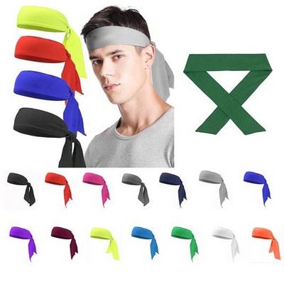 Sports Tie Headbands - Stylish Tennis Sweatband Wrap