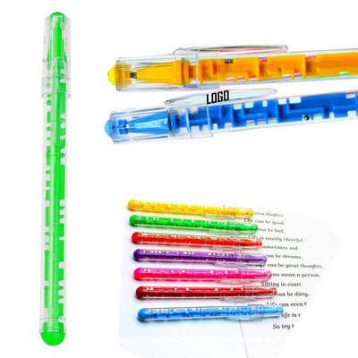 2-in-1 Colorful Plastic Maze Puzzle Pen