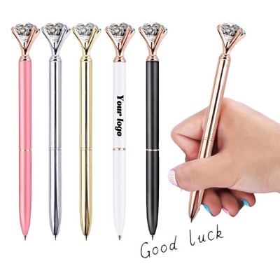 Big Crystal Diamond Ballpoint Pen Bling Metal