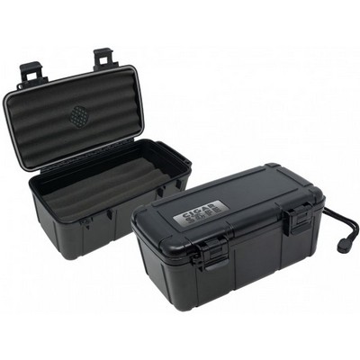 Cigar Safe Black Plastic Travel Humidor