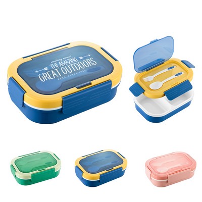 Bento Lunch Box w/Fork & Spoon