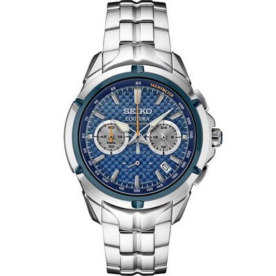 Seiko Coutura SS Quartz Chronograph Blue Dial Watch