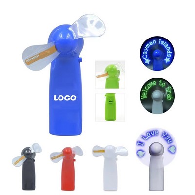 LED Flashing Message Handheld Fan