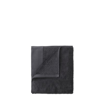 blomus Riva Magnet Charcoal Gray Organic Terry Washcloths (12'' x 12'') - Set of 4