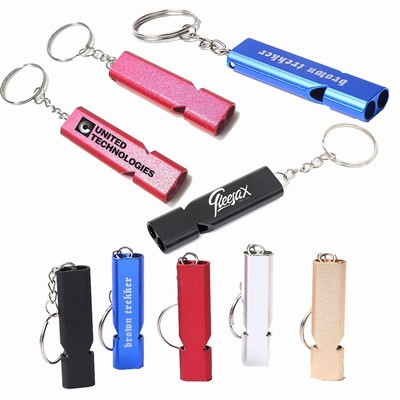 Custom Quick-Alert Safety Whistle With Key Chain