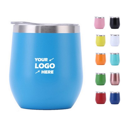 12oz Double Wall Vacuum Insulated Wine Tumbler