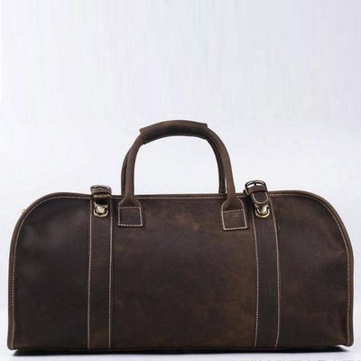 The Erlend Vintage Leather Weekender Duffle Bag (19.7"x10"x9")