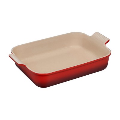 Le Creuset 4 Qt. Heritage Cerise Stoneware Rectangular Dish