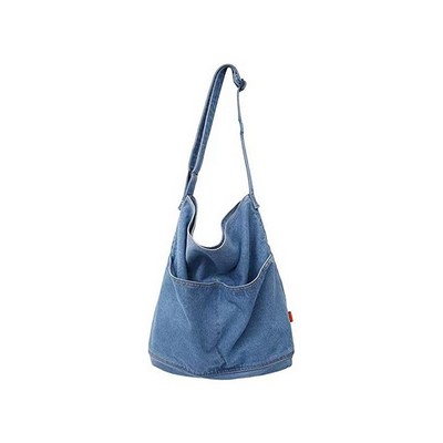 Big Casual Denim Shoulder Bag