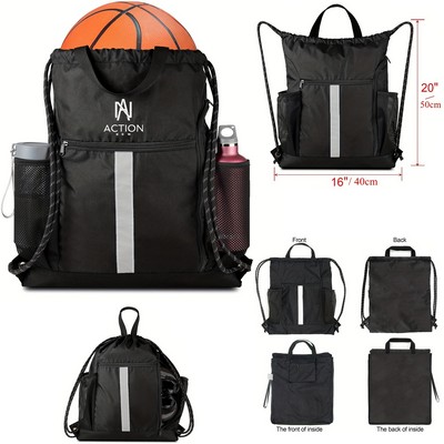 Foldable Drawstring Sports Backpack