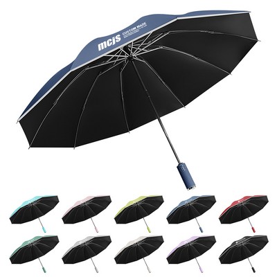 Sunny and Rainy Umbrella with Reflective Strip