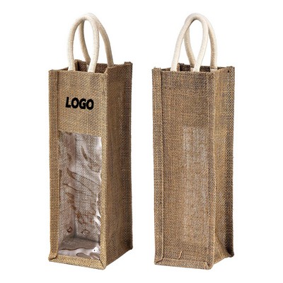 Burlap Wine Bottle Bags