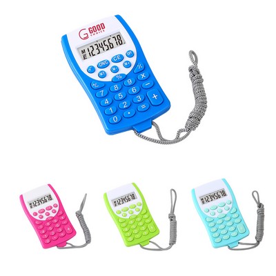 Portable Student Lanyard Mini Calculator