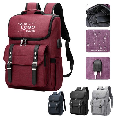 Laptop Backpack for Travel and Vintage Style