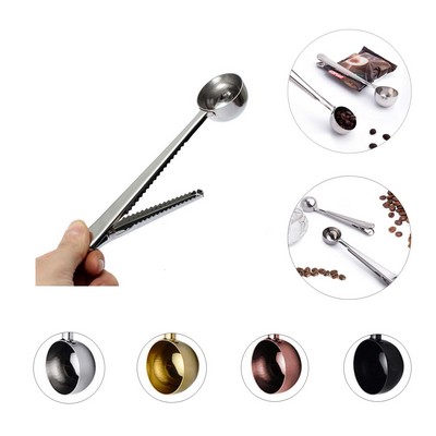 Stainless Steel Kitchen Supplies Coffee Scoop With Clip