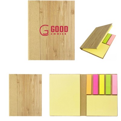 Bamboo Cover Sticky Notebook