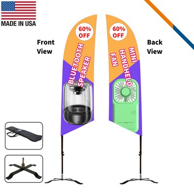 9' Bluebell Double-Sided Angle Flag