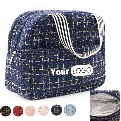 Insulated Tweed Lunch Bag