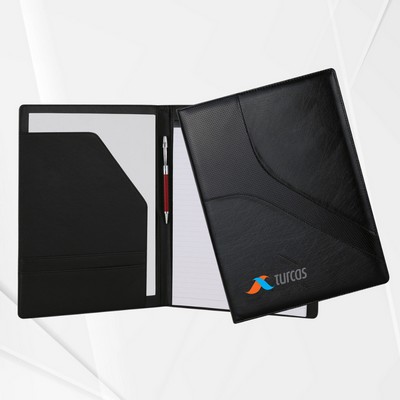 Leatherette Padfolio with Interior Pockets, Pen Holder & Notepad