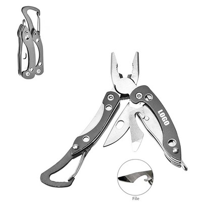 Carabiner Multi Pliers w/File Bottle Opener