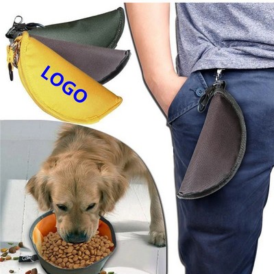 Custom Collapsible Travel Pet Bowl