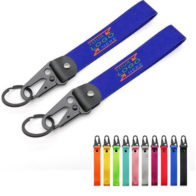 Full Color Heavy Duty Motorcycle Wrist Lanyard Keychain