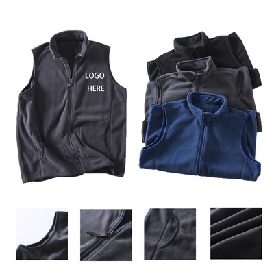 Standing Collar Fleece Vest