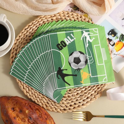 Football Double Layers Napkins/Part Napkins